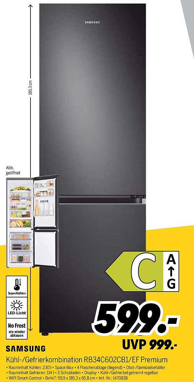 Kühl-/Gefrierkombination RB34C602CB1/EF Premium von Samsung