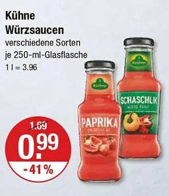 Kühne Würzsaucen - verschiedene Sorten je 250-ml-Glasflasche