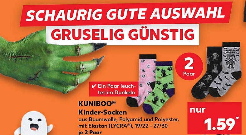 KUNIBOO® Kinder-Socken – 2 Paar für nur 1,59*