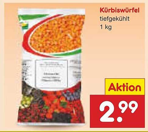 Kürbiswürfel tiefgekühlt 1 kg