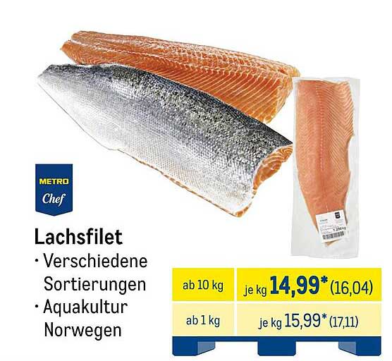 Lachsfilet - Ab 10 kg für nur 14,99* pro kg