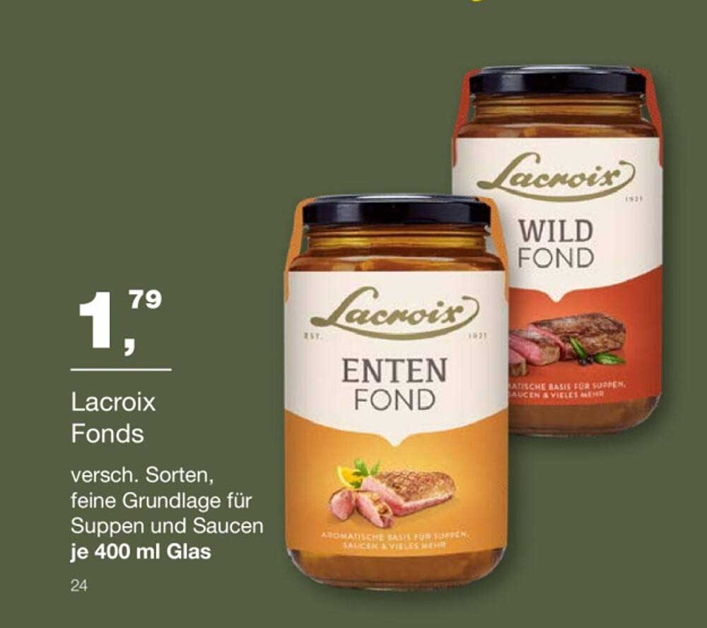 Lacroix Fonds - Enten Fond und Wild Fond je 400 ml Glas