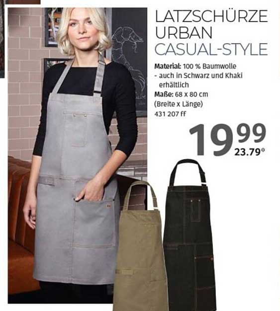 LATZSCHÜRZE URBAN CASUAL-STYLE