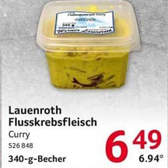 Lauenroth Flusskrebsfleisch Curry 340-g-Becher
