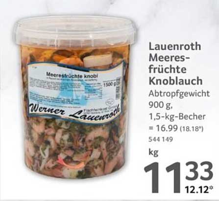 Lauenroth Meeresfrüchte Knoblauch 900 g im 1,5-kg-Becher