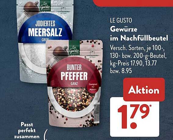 Le Gusto Gewürze im Nachfüllbeutel