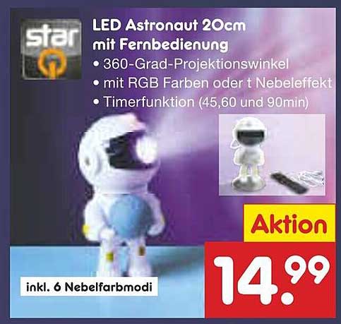 LED Astronaut 20cm mit Fernbedienung