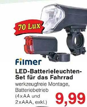 LED-Batterieleuchten-Set für das Fahrrad