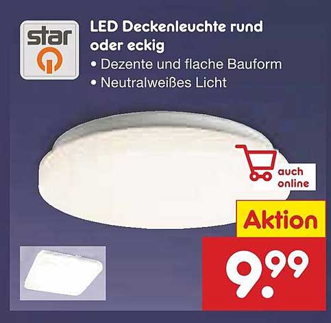 LED Deckenleuchte rund oder eckig