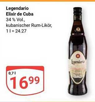 Legendario Elixir de Cuba 0,7 l