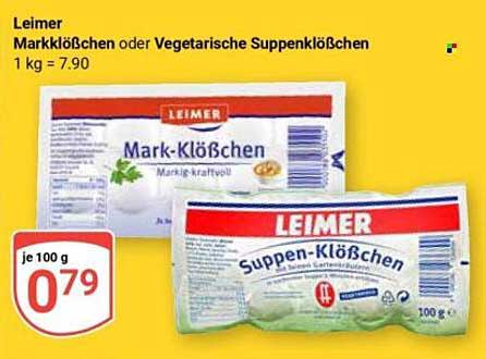 Leimer Markklößchen oder Vegetarische Suppenklößchen