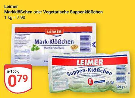 Leimer Markklößchen oder Vegetarische Suppenklößchen