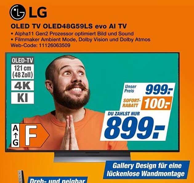 LG OLED TV OLED48G59LS evo AI TV