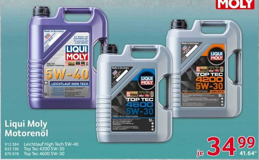 Liqui Moly Motorenöl (5W-40, 5W-30) – Hochwertige Schmierung für Ihr Fahrzeug