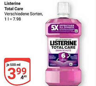 Listerine Total Care, verschiedene Sorten