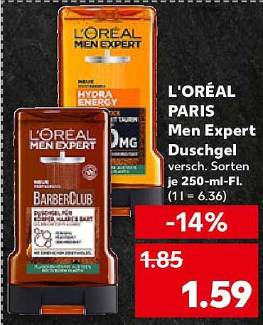 L'ORÉAL PARIS Men Expert Duschgel 250 ml – jetzt im Kaufland-Prospekt!