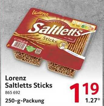 Lorenz Saltletts Sticks 250-g-Packung