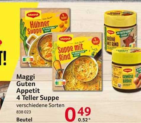 Maggi Guten Appetit 4 Teller Suppe - verschiedene Sorten