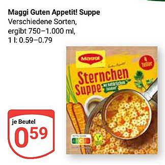 Maggi Guten Appetit! Sternchen Suppe - Verschiedene Sorten