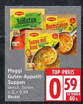 Maggi Guten-Appetit-Suppen - verschiedene Sorten