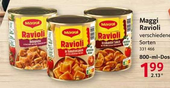 Maggi Ravioli verschiedene Sorten