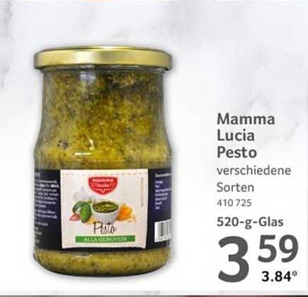 Mamma Lucia Pesto verschiedene Sorten 520-g-Glas