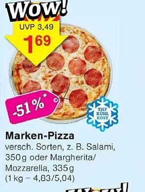 Marken-Pizza - Verschiedene Sorten wie Salami oder Margherita