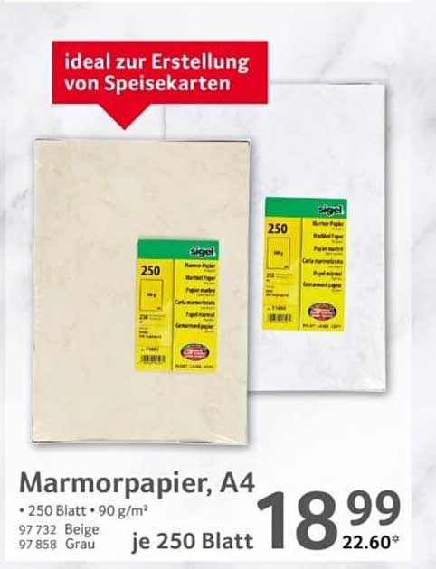Marmorpapier, A4 - ideal zur Erstellung von Speisekarten