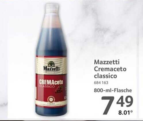 Mazzetti Cremaceto Classico 800-ml-Flasche