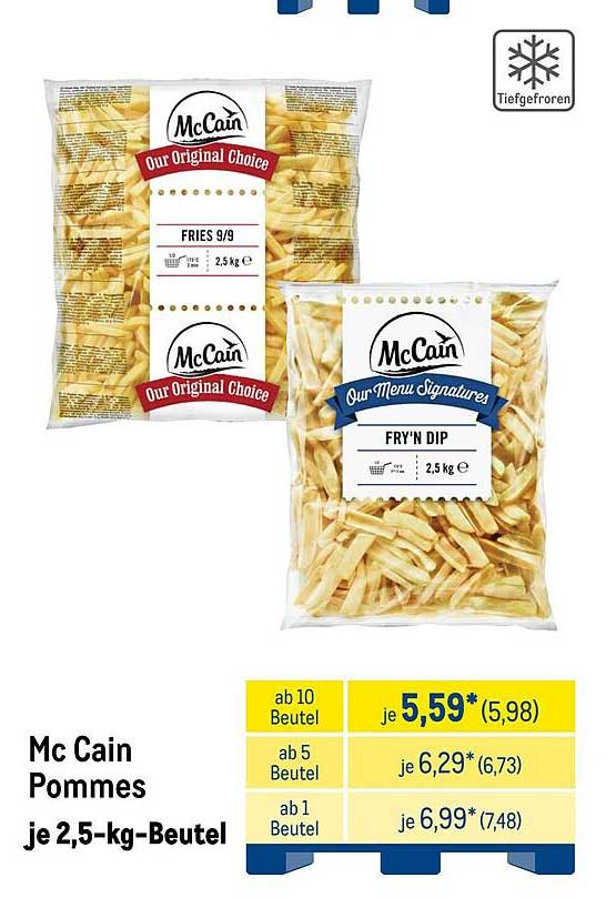 Mc Cain Pommes je 2,5-kg-Beutel