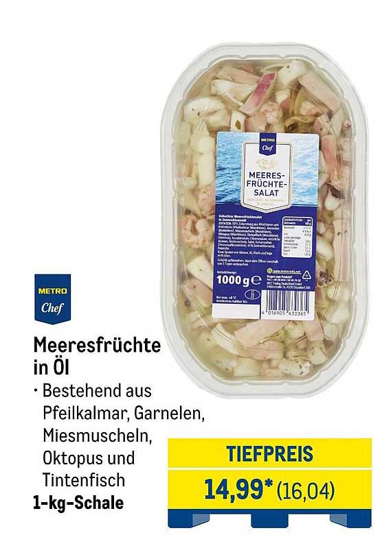 MEERESFRÜCHTE-SALAT in Öl 1-kg-Schale
