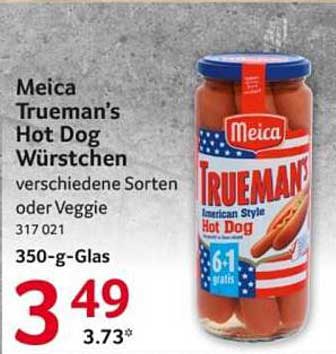 Meica Trueman's Hot Dog Würstchen 350-g-Glas