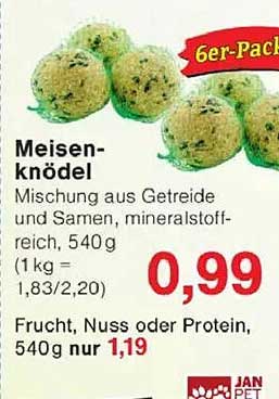 Meisenknödel - Mischung aus Getreide und Samen, mineralstoffreich, 540g