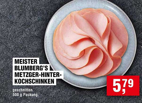 MEISTER BLUMBERG'S METZGER-HINTER-KOCHSCHINKEN 500 g Packung