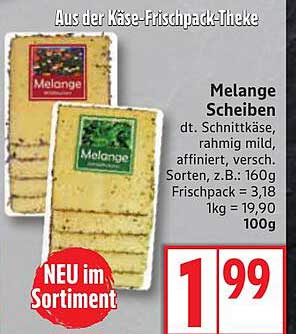 Melange Scheiben - Schnittkäse, rahmig mild