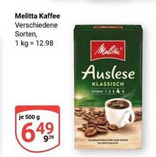 Melitta Kaffee Auslese Klassisch 500 g