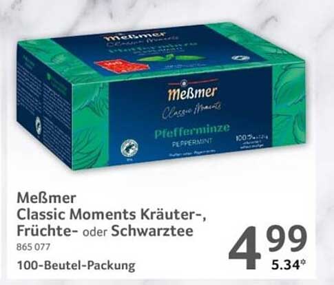 Meßmer Classic Moments Kräuter-, Früchte- oder Schwarztee