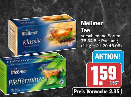 Meßmer Tee verschiedene Sorten 75-34,5 g Packung