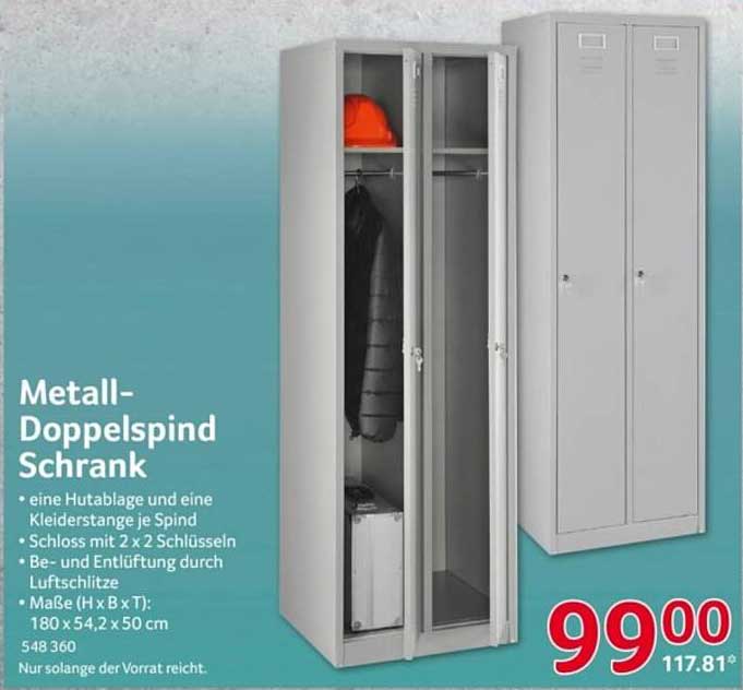 Metall-Doppelspeichenschrank