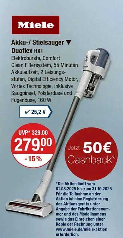 Miele Akku-/Stielsauger Duoflex HX1