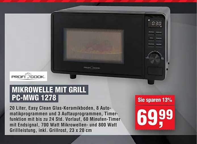 MIKROWELLE MIT GRILL PC-MWG 1278