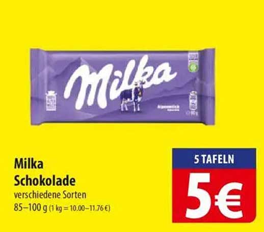 Milka Schokolade verschiedene Sorten 85–100 g