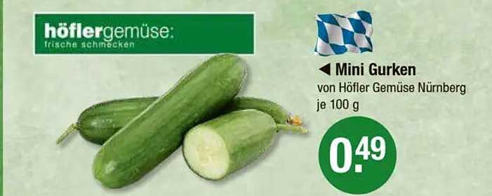 Mini Gurken von Höfler Gemüse Nürnberg je 100 g