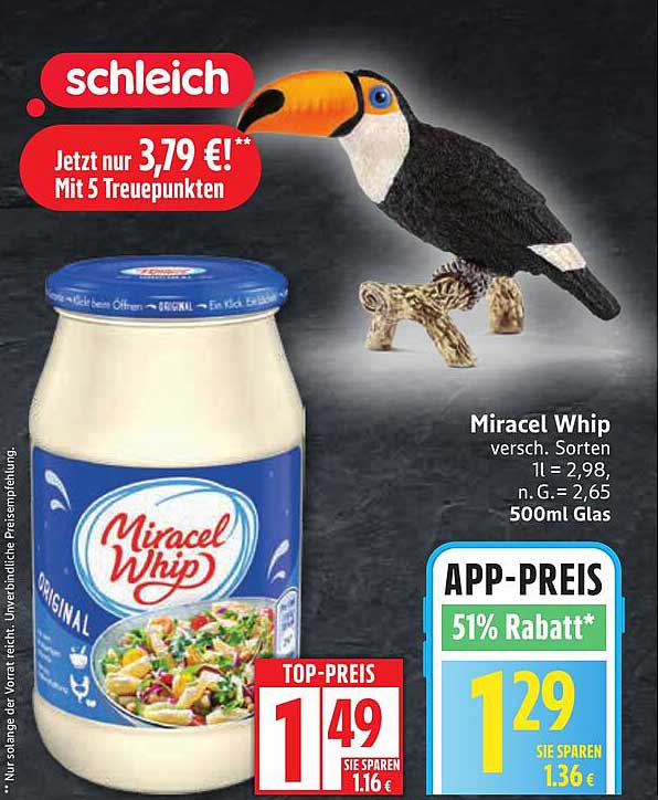 Miracel Whip 500ml Glas für nur 1,29€ – Top-Angebot bei Edeka!
