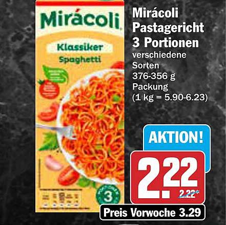 Mirácoli Pastagericht 3 Portionen