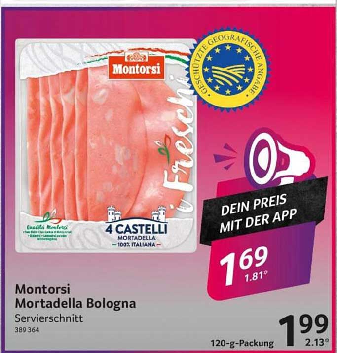 Montorsi Mortadella Bologna Servierschnitt