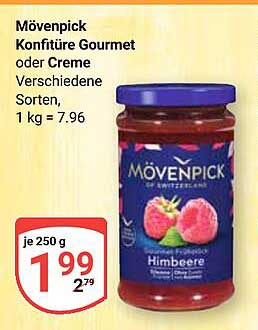 Mövenpick Konfitüre Gourmet oder Creme - Himbeere, 250 g
