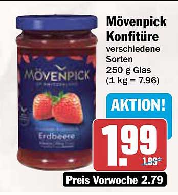 Mövenpick Konfitüre verschiedene Sorten 250 g Glas