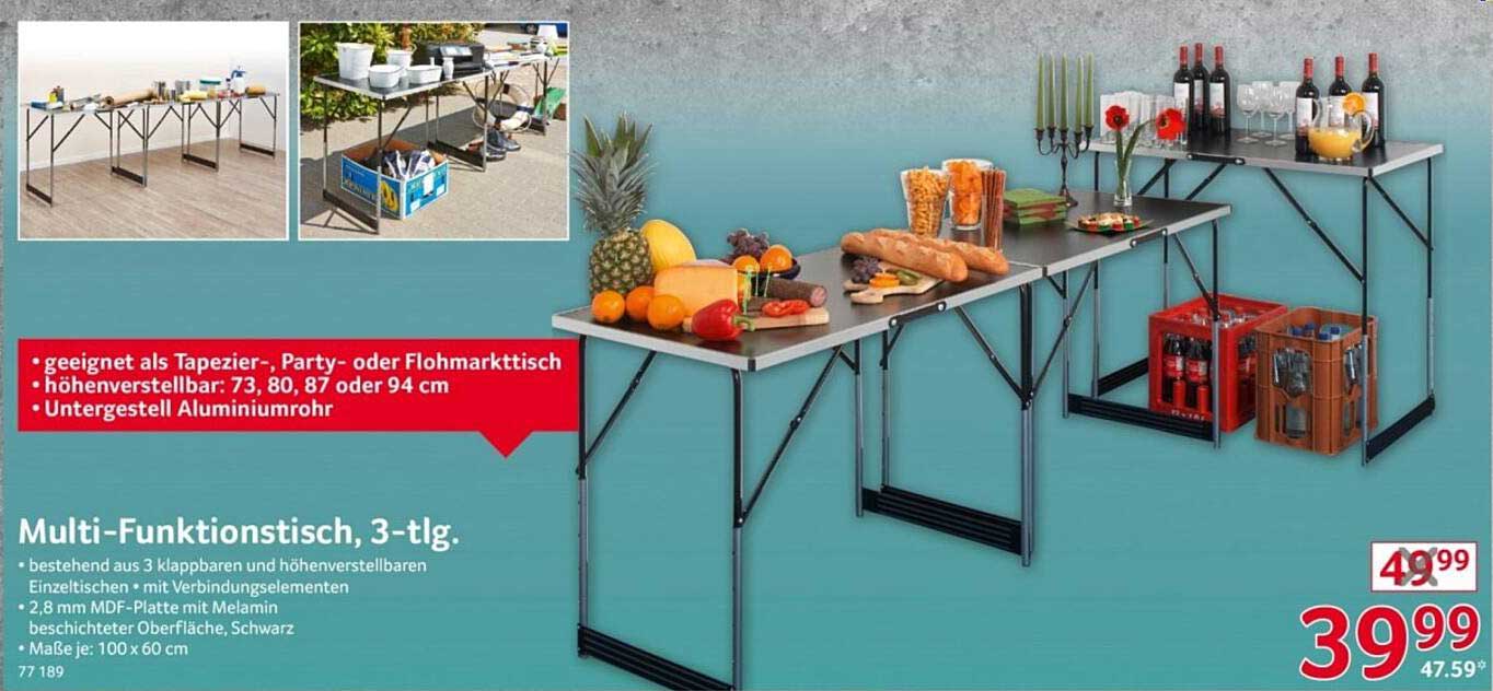 Multi-Funktionstisch, 3-tlg.
