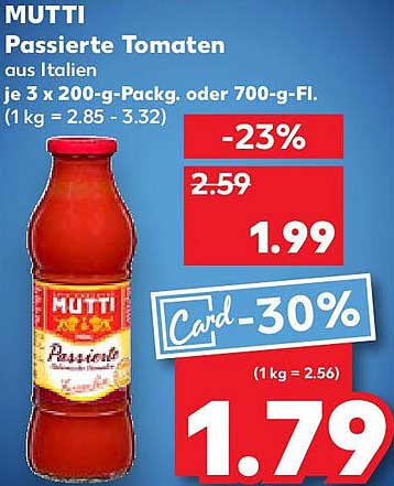 MUTTI Passierte Tomaten aus Italien - jetzt im Angebot!